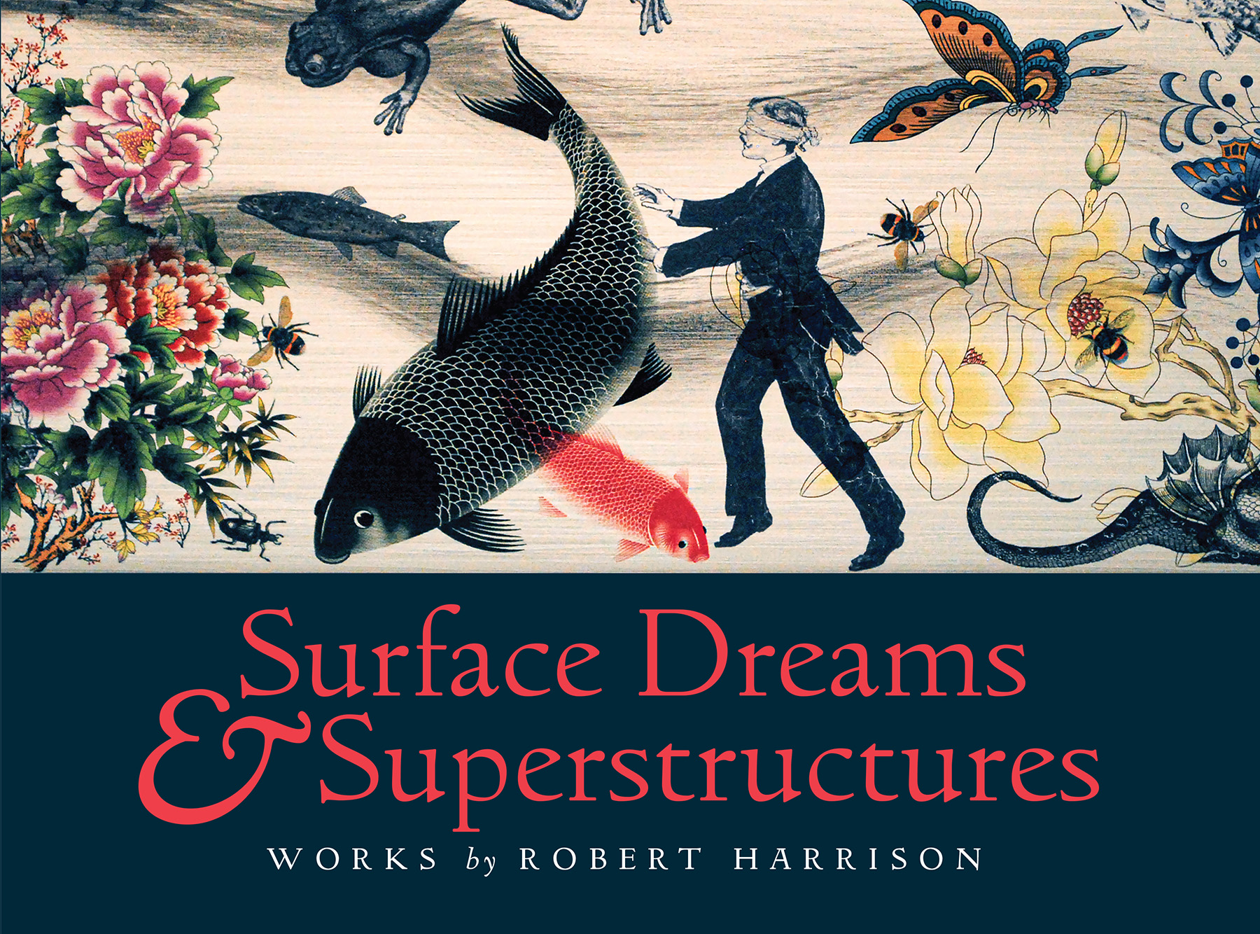 Cover of Robert Harrison's "Surface Dreams & Superstructures" catalogue, featuring artwork from the show.